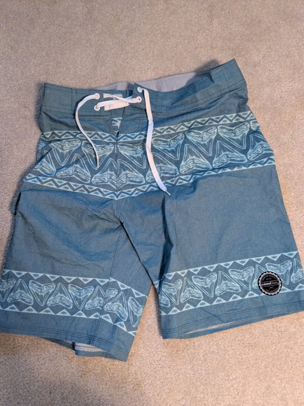 Island Daze Boardshorts w pocket Bottle Opener Hawaiian Surf Swim Trunks Mens 30